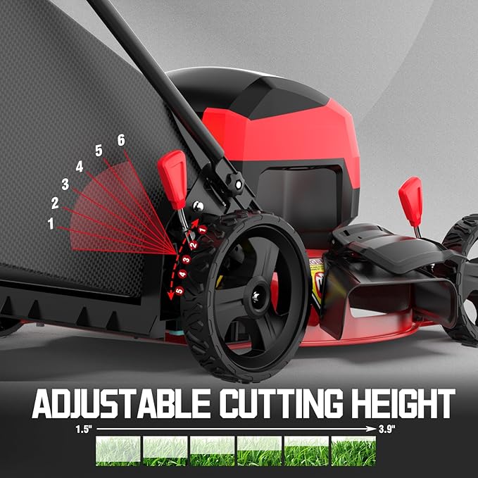 PowerSmart 40V 17" Cordless Lawn Mower with 4.0Ah Battery and Charger, Brushless Motor, up to 1/8 Acre, 3-in-1 (MB2418A)