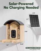 Bird Feeder with Camera, Smart Wild Bird Feeder for Outdoors with AI Identify, Solar Bird Feeder Watching Camera Auto Capture Birds & Real-time Notifications, Gifts for Birdlover (Arch)