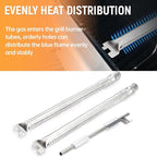 Spirit E-210 Grill Replacement Parts for Weber Spirit E-210 Grill Replacement Parts Spirit I & II 200 Series GS4 E210 S210 E220 Grill Parts, 7635 Flavorizer Bars 69785 Grill Burner, Porcelain Steel