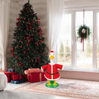 Christmas Porch Goose Outfits for 23" Lawn Statue, 2 Pcs Goose Costume with Santa Hat & Clothes for Concrete/Plastic/Cement Goose, Weather-Resistant Holiday Decor for Yard/Garden