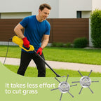 2Pcs Steel Wire Grass Trimmer Head, 6 Inches Steel Wire Weed Trimmer Head, String Trimmer Replacement Head for Electric Battery Powered Cordless String Trimmer-0.22 inch Hole (2, Silver)