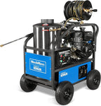 4000 PSI 4 GPM Kohler 429 cc 14 HP E-Start Gas Engine Hot Water Pressure Washer with Hose Reel, Model HPW40K