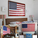Deluxe Cotton American Flag 4x6 FT for Outside, Tear Resistant US Flags High Wind with Embroidered Stars, Sewn Stripes, the Best Indoor Outdoor Flag