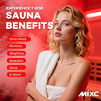 MIXC Upgraded Infrared Sauna Box – Ideal for Relaxation & Detoxification | Includes Folding Chair | Multi-Layer Full-Body Sauna Tent for Home, Spa, Indoor, Outdoor & Gym Use (Infrared Version-Black)