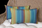 RSH DECOR: Sunbrella Pillow Covers Set of 4 | Covers Only - 20" x 12" | Outdoor Lumbar Pillow Covers Crafted with Sunbrella Performance Fabric | Astoria Lagoon