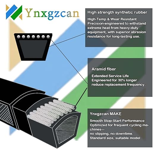 GX21833 1/2" W x141.7 L Lawn Mower Deck Belt, Suitable for John Deere D140 L130 L120 LA145 D160 E140 LA130 E170 D155 S170, 48-inch Deck Compatible with Toro TimeCutter Exmark 119-8820