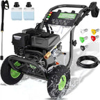 4200PSI Gas Pressure Washer 4.0GPM Gas Power Washer 196CC Gas Powered Washing Machine Commercial High Pressure Washer with 25ft Hose&5 Nozzles for Patio Garden Yard Vehicle,EPA/CARB/ETL (Black)