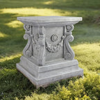 Outdoor Pedestal Stand for Garden Decor - ClassicalL Plinth Pedestal Stand for Statues, Decorative Garden Pedestals and Statue Stand, 11.5"(L) x 12"(H) x 11.5"(W)