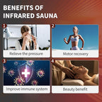 Infrared Sauna Box, Portable Infrared Sauna for Home, Personal Infrared Sauna with Red Light Threapy, Remote Control, Heating Foot Pad, Upgraded Comfortable Chair