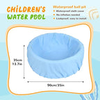 Foam Ball Pit, 35 inch x 12 Inch Outdoor Swimming Pool for Kids, Indoor Playground Ball Pool, Ideal Gift for Children - Ball Not Included...