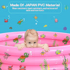 Garden Round Inflatable Baby Swimming Pool, Portable Inflatable Child/Children Little Pump Pool,Kiddie Paddling Pool Indoor&Outdoor Toddler Water Game Play Center for Kids/Girl/Boy