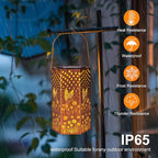 Gifts for Women Men Mom Hummingbird Solar Lights Outdoor - Christmas Decorations, Mothers Day Gifts, Solar Lanterns Outdoor Waterproof Garden Decor for Outside, Patio, Yard