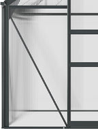 Outsunny 6' x 6' Greenhouse for Outdoors, Polycarbonate Greenhouse with Rain Gutter and Roof Vent, Aluminum Walk-in Green Houses for Outside for Patio Backyard Garden, Gray