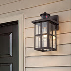 MICSIU Outdoor Porch Lights Motion Sensor 2 Pack, Bronze Dusk to Dawn Exterior Lighting Fixtures, 11.75 Inch Outside Light Fixture for House Front Porch Garage