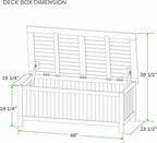 Cambridge Casual AM-370218T Arie Storage Box, Natural Teak