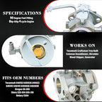 640152 Carburetor for Tecumseh 640152A 640023 640051 640140 640260B HM80 HM90 HM100 8-10 HP Engine Snow Blower Mower 5000w Generator (6)