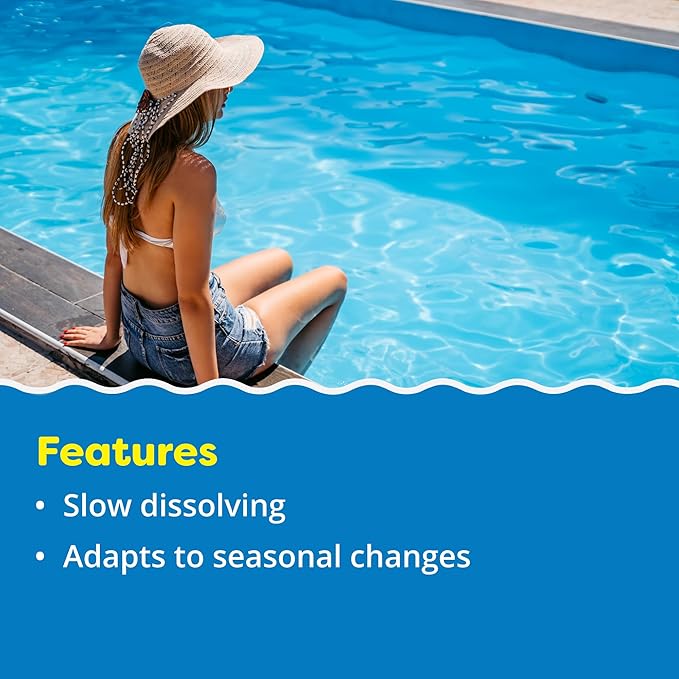 In The Swim 4 Inch Chlorine Sticks for Sanitizing Swimming Pools - Individually Wrapped, Slow Dissolving, Stabilized Chlorine Sanitizer - 90% Available Chlorine, 99% Trichlor - 25 Pounds