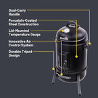 Char-Broil Bullet Charcoal Smoker 16" - 18202075,Black