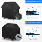 Comnova Grill Cover 60 Inch - 600D Grill Cover for Weber Genesis 300 Series Gas Grill Heavy Duty & Waterproof, Outdoor BBQ Cover for Weber, Char Broil, Dyna-glo, Nexgrill (Not Fit Genesis E325)