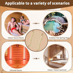 2 Pack Upgraded Sauna Backrest, Sauna Accessories, Sauna Backrest Infrared, Wooden Sauna Backrests Slip-Resistant and Ergonomic S-Shape, Barrel Sauna Backrest for Any Barrel or Infrared Sauna