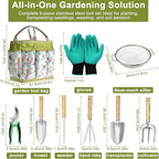 Sand Soil Compost Sifter 1/4 Inch Mesh,Garden Tool Set,Stainless Steel Tools with Organizer Bag,Gardening Kit for Weeding, Planting, Digging,Gardening Gifts for Women Novice Gardener
