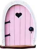 Whimsical Miniature Fairy Door - Handcrafted 3D Mini Woodland Portal Tree Accessory for DIY Garden Landscapes, Terrarium Decor & Collector's Fantasy Displays（Pink Streak ）