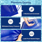 4 x 15 FT Pool Pillow for Above Ground Pool, 0.5mm Ultra Thick PVC Cold-Resistant Large Pool Cover Air Pillow with 32 Ft Rope Pool Pillow for Winterizing & Above Ground Pools