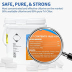Chlorine Tablets 3 inch 10 Pounds, TABIT Swimming Pool Long Lasting Chlorinating Tablets, Slow Dissolving, Tri-Chlor for Swim Pool, Hot Tubs, Spa