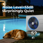 40000 BTU Swimming Pool Heat Pump, 12,000 Gallon Electric Pool Heater Above and Inground Pool,WiFi App Control, Heating or Cooling Pool Heater 220V/60Hz