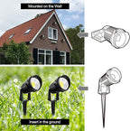 ZUCKEO Low Voltage Landscape Lights LED Landscape Lighting with Connectors, 10W 12V 24V Outdoor Spotlights Waterproof Garden Flood Pathway Yard Lights 1000LM Daywhite Light(10Pack with Connector)
