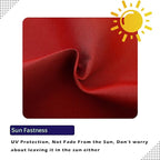 idee-home Outdoor Pillows with Inserts Included, Patio Outside Lumbar Pillows Waterproof Set of 2, 12 x 20 inch Red