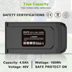 40V 4000mAh Battery Compatible with Greenworks 40V 4.0Ah Lithium-Ion Battery