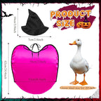 Vinsot Halloween Outdoor Porch Geese Outfit, 23" Patio Yard Porch Desk Goose Coat, Lawn Goose Accessories(Rose Red,Velvet)