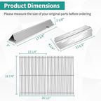 Stainless Steel 66032 Flavorizer Bars for Weber Genesis 2 Grill Parts 66095 Grill Grates 66795 Heat Deflector Grill Replacement Parts for Weber Genesis ii E-310 E-315 E-325 E-335 S-335 GS4