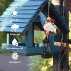 Solar Hanging Gnome Garden Statue Climbing Rope Gnome with LED Lantern Outdoor Decor Tree Hugger Yard Porch Wall Decoration Christmas Thanksgiving Birthday Gardening Gift for Mom Women
