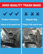 6 Mil Heavy Duty Contractor Trash Bags - 20 Pack Large Clear Construction Garbage Bags for 50/55/60 Gallon (Extra Thick, Tear Resistant) (32" X 52")