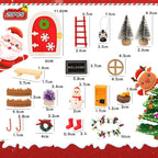 20 Pcs Christmas Girl Fairy Doors Decorations Enchanted Doors Tiny Outdoor Xmas Decor Miniature Magical Door for Fairies Special Entry Tiny Miniature for Xmas Accessories Fairy Tale