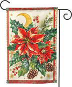 Christmas Garden Flag Vertical Double Sided Outdoor Yard Flags 12.5x18 Inch Burlap Banners for House Lawn