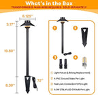 Gardenreet Low Voltage Landscape Sidewalk Lighting, Solid Brass Pathlights, LED Driveway Warm Light Waterproof, Hat Shaped 12V Wired Black for Walkway Garden with 3W 270LM 3000K G4 Bulb (12 Pack)