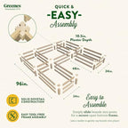 Greenes Fence Original Pine Raised Garden Bed, 8' x 8' x 10.5" U-Shaped Bed - Made in USA with American Pine