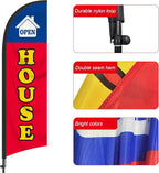 Open House Flag for Real Estate 8 Ft Open Feather Flags Banner with Pole Kit and Ground Stake for Outside Outdoor