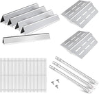 Flavorizer Bars,Heat Deflectors,Grill Burner and Grill Grid for Weber Genesis 300 Series Grills with Front Control Knob, Genesis S310 S320 S330 E310 E320 E330