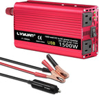 Power Inverter 700W/1500W (Peak) Dual AC Outlets and USB Charging Port DC 12V to 110V AC Car Converter Inverter for Home Car RV Truck Camping