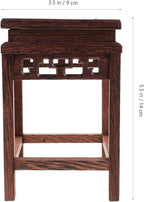 HOMSFOU Indoor Plant Stand Wooden Planter Stand Oriental Planter Stand Plant Holder Stool Chinese Display Pedestal Fishbowl Vase Aquarium Table Lamp Teapot Stand for Home Patio
