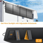 400 Watt Portable Folding Solar Panels IP68 Waterproof ETFE Coating 41V MC4 Output for Power Stations Solar Generator Camping Off-Grid RV Emergency Backup Hurricane