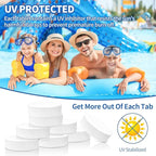 Chlorine Tablets 3 inch 5 Pounds, TABIT Swimming Pool Long Lasting Chlorinating Tablets, Slow Dissolving, Tri-Chlor for Swim Pool, Hot Tubs, Spa