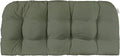 RSH DECOR Sunbrella Tufted Wicker Loveseat Cushion | 41” x 19" | Water and Fade-Resistant Performance Fabric | Outdoor Settee Cushion for Patio Furniture | Made in USA (Cast Sage Green)