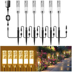 B-right Warm White 3PCS Extension Lights for Path Lights, Extendable Waterproof 0.8W 95 Lumens per Light 2700K (No Adapter)