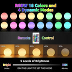 FUYO LED Ball Light, 12-inch Solar Light Up Pool Balls, Rechargeable & Remote Control Globe Lights 16 RGB Colors Mood Night Light, IP66 Water-Resistant Floating Light for Pool, Party, Pond - 1pcs
