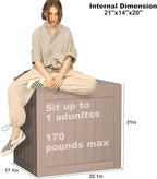ROJIK Outdoor Storage Housing Deck Box - Waterproof Patio Furniture, Garden Tools, Cushions, Pool Accessories Storage Bench with Lockable Lid and Side Handles (Grey, 30 Gal)